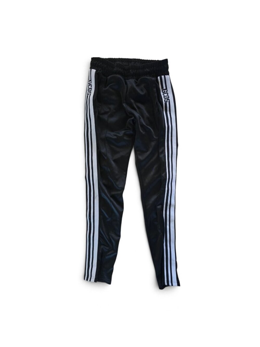GCDS Milano Striped Bands Women's Track Pants Joggers Black Medium